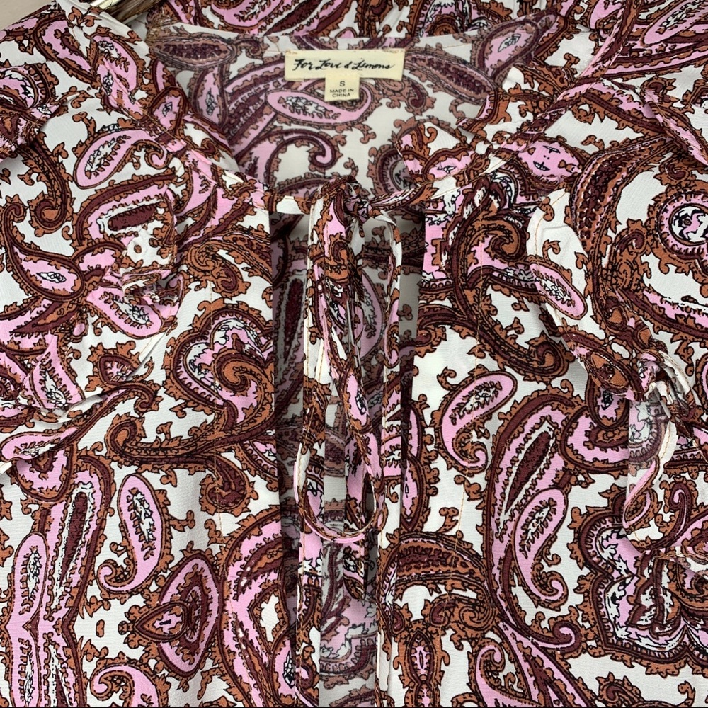 For Love & Lemons Romy Paisley Ruffle Mini Dress - Picture 4 of 9